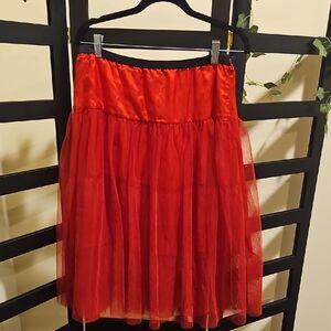 Banana Republic Red Tulle Skirt